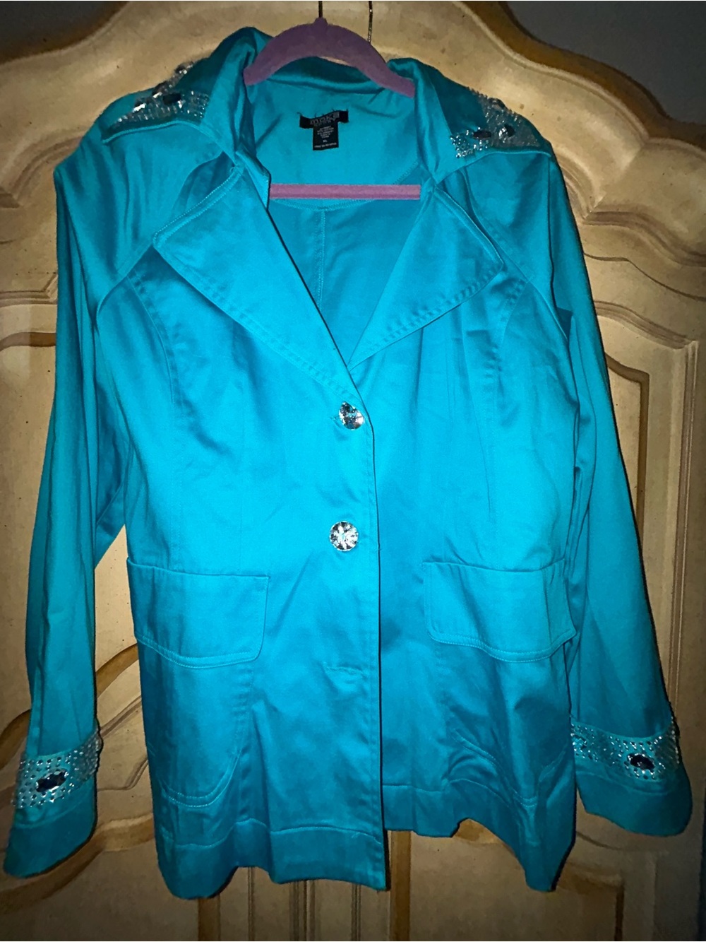 Women’s Turquoise Embellished Jacket